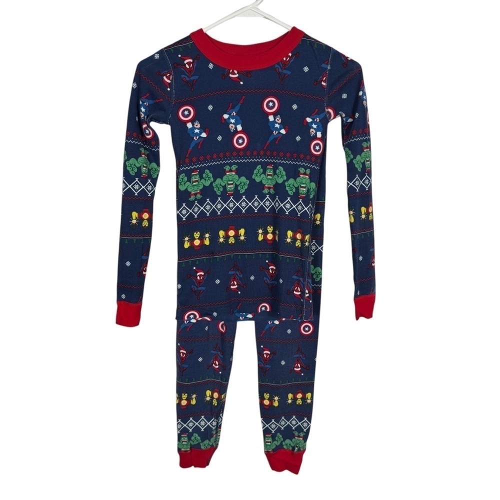 Hanna Andersson x Marvel Christmas Long John Pajama Set, Size 10